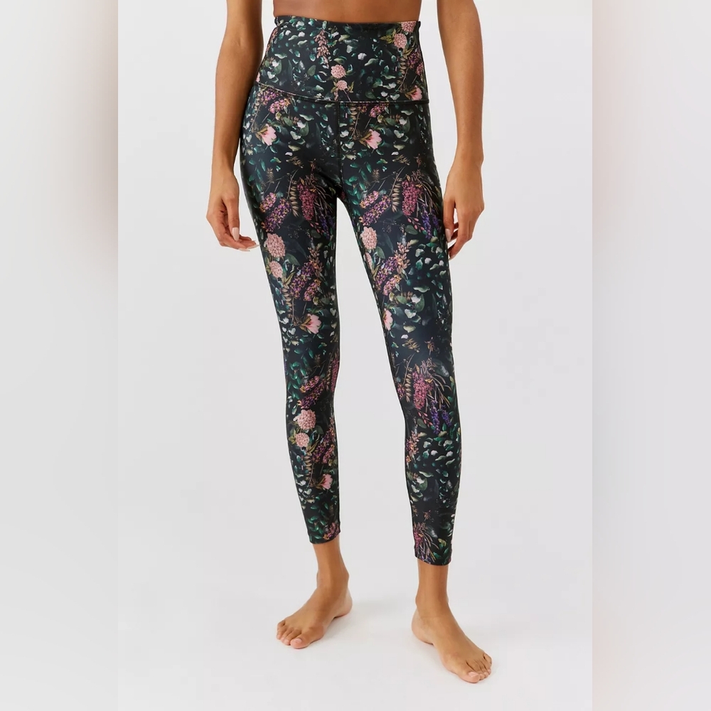 Beyond Yoga Floral High-Waisted Midi Legging XS Forest Floral